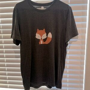 Dark gray fox tee, brand new never worn